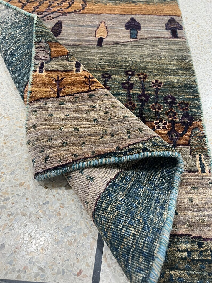 Fine Quality 2x3 Ft Hand Knotted Wool Rug - Afghan Luri Gabbeh Rug - Small Office Rug - Entryway Rug - 2x3 Kitchen Rug - Home Decor Rugs-San Francisco Rugs--San Francisco Rugs