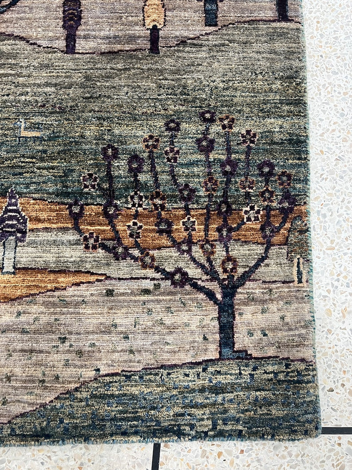 Fine Quality 2x3 Ft Hand Knotted Wool Rug - Afghan Luri Gabbeh Rug - Small Office Rug - Entryway Rug - 2x3 Kitchen Rug - Home Decor Rugs-San Francisco Rugs--San Francisco Rugs