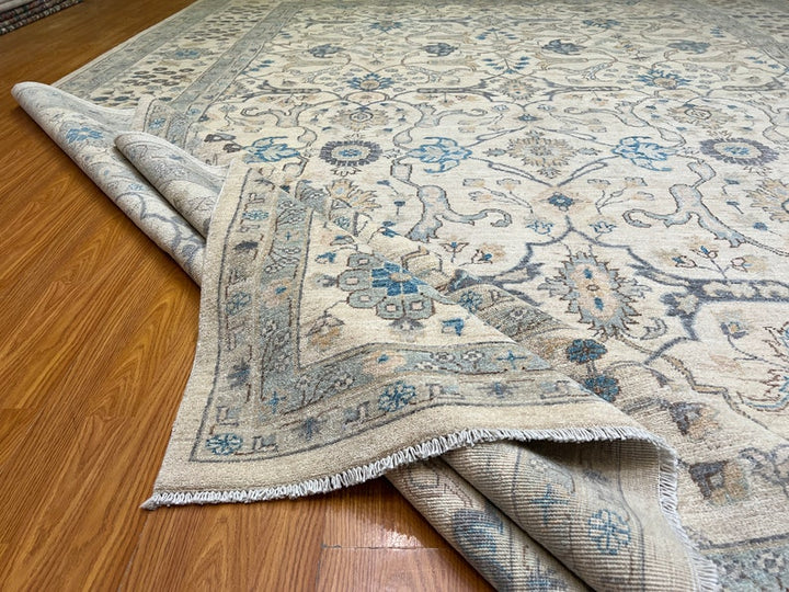 10x14 BEIGE HAND KNOTTED AFGHAN BIJAR RUG-San Francisco Rugs--San Francisco Rugs