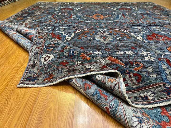 9X12 GRAY GREEN BIJAR TRADITIONAL HAND KNOTTED RUG-San Francisco Rugs--San Francisco Rugs