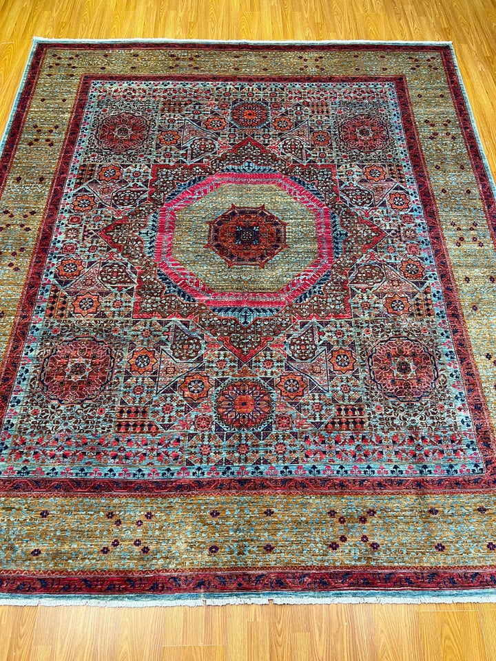 Pink 8x10 Ft Hand Knotted Mamluk Rug - Tribal Design Rug - Handmade Afghan Rug - Home Decor Rugs - Bedroom Rug - Living Room, Office Rug-San Francisco Rugs--San Francisco Rugs