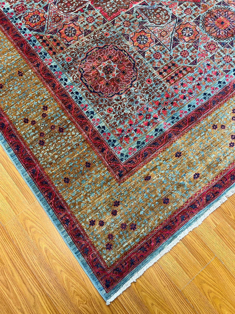 Pink 8x10 Ft Hand Knotted Mamluk Rug - Tribal Design Rug - Handmade Afghan Rug - Home Decor Rugs - Bedroom Rug - Living Room, Office Rug-San Francisco Rugs--San Francisco Rugs