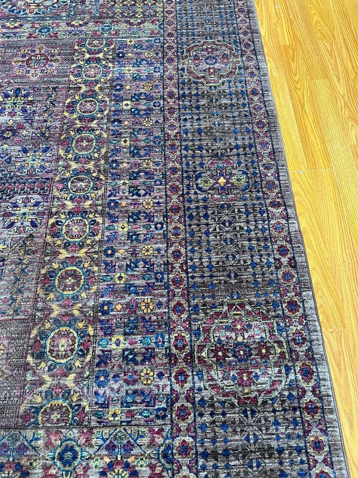 Tribal 8x10 Ft Hand Knotted Mamluk Rug - Purple Medallion Rug - 8x10 Dining Room Rug - Living Room Rug - Bedroom Rug - Home Decor Rugs-San Francisco Rugs--San Francisco Rugs