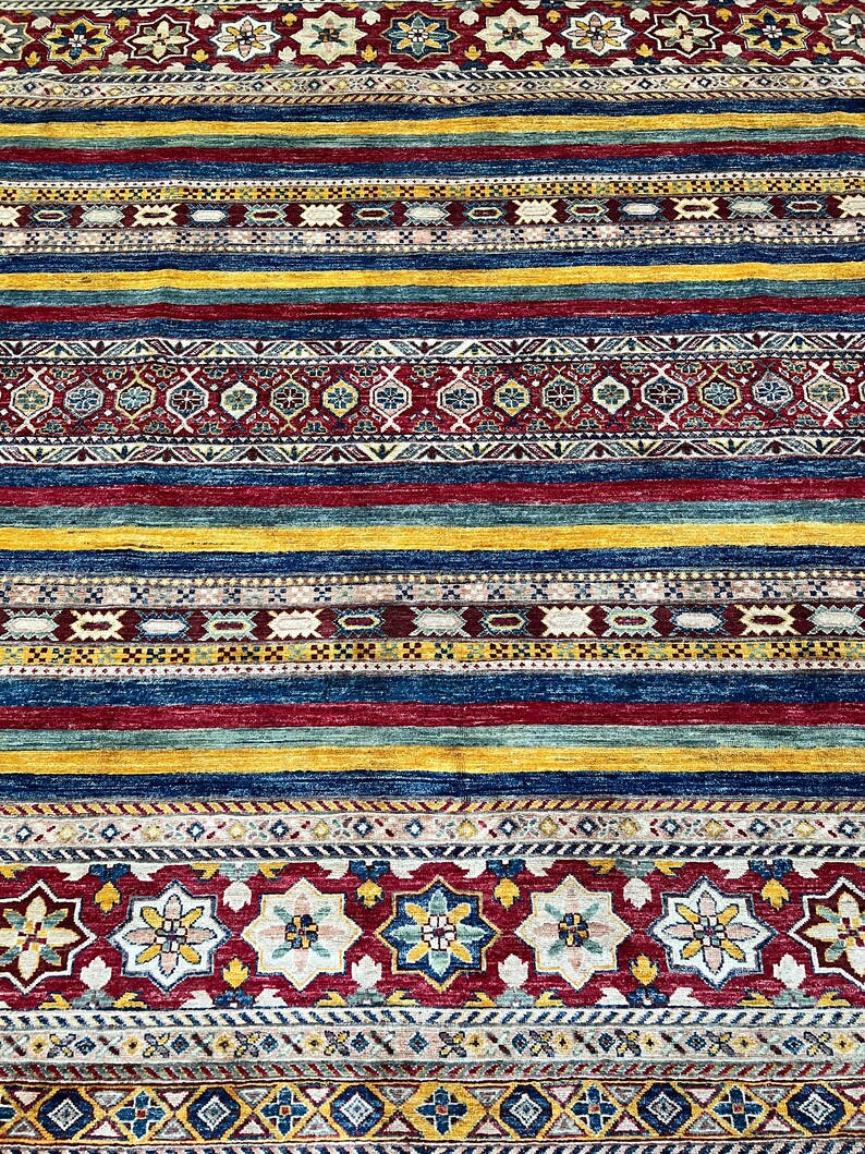 10x13 MULTICOLOR KNORJIN HAND KNOTTED AFGHAN RUG-San Francisco Rugs--San Francisco Rugs