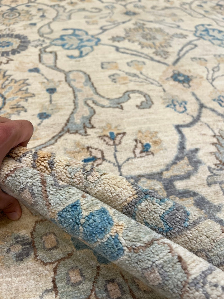 10x14 BEIGE HAND KNOTTED AFGHAN BIJAR RUG-San Francisco Rugs--San Francisco Rugs