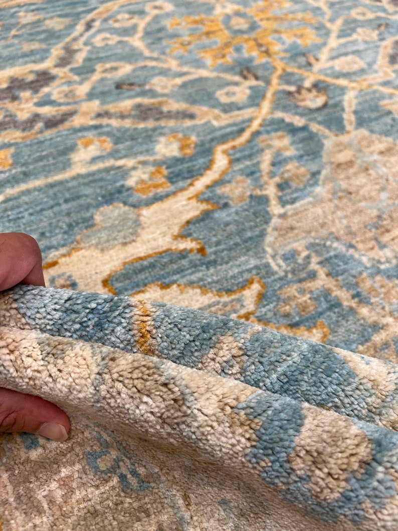 Blue 8x10 Ft Hand Knotted Wool Rug - Tribal Bidjar Rug - Afghan, Area Rug - Soft Color Bedroom Rug - Living Room Rug - Dining Room Rugs-San Francisco Rugs--San Francisco Rugs