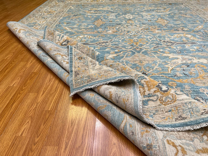 Blue 8x10 Ft Hand Knotted Wool Rug - Tribal Bidjar Rug - Afghan, Area Rug - Soft Color Bedroom Rug - Living Room Rug - Dining Room Rugs-San Francisco Rugs--San Francisco Rugs