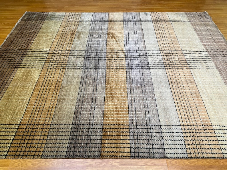 8X10 BROWN GOLD MOROCCAN HAND KNOTTED RUG-San Francisco Rugs--San Francisco Rugs