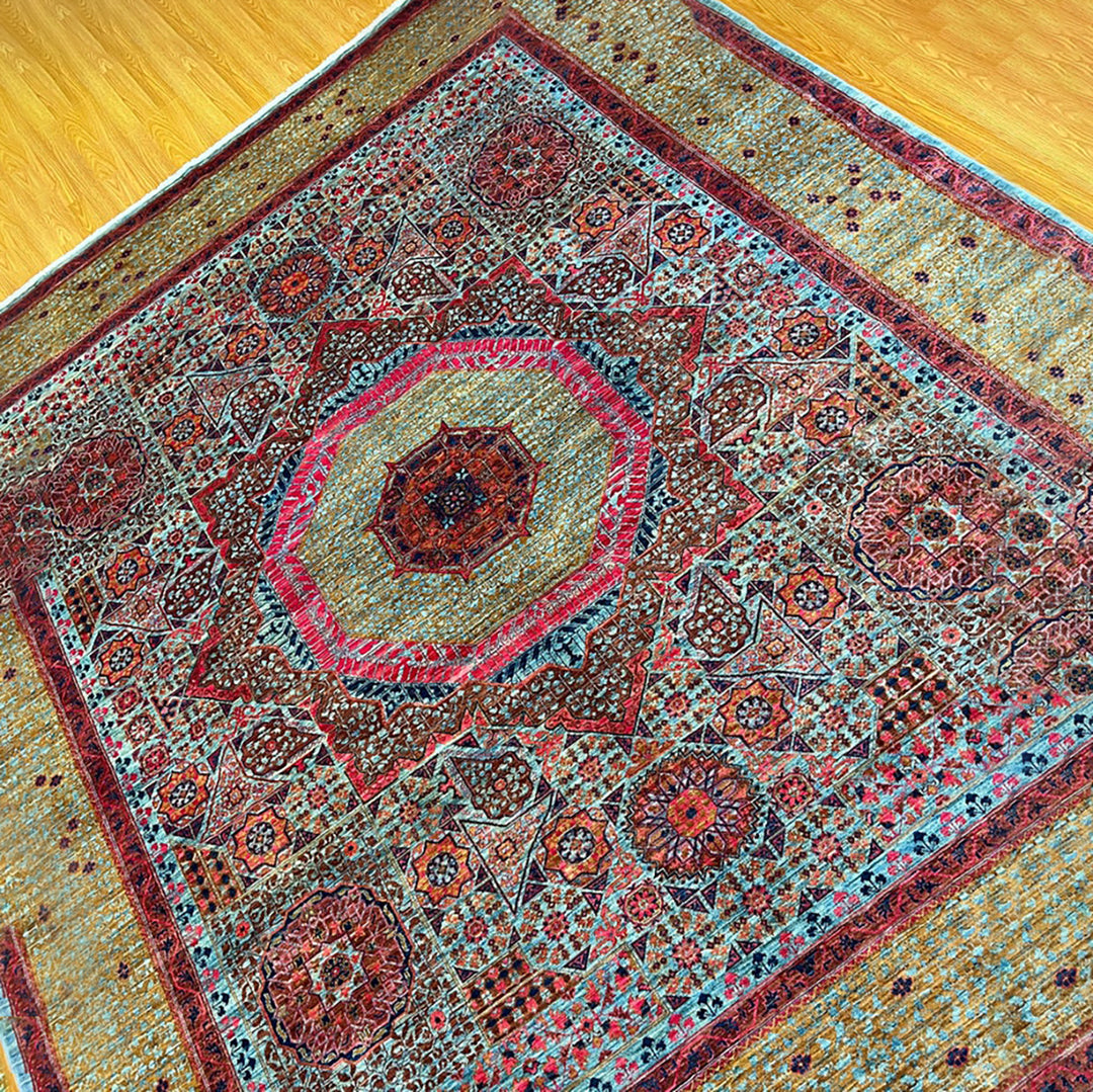 Pink 8x10 Ft Hand Knotted Mamluk Rug - Tribal Design Rug - Handmade Afghan Rug - Home Decor Rugs - Bedroom Rug - Living Room, Office Rug-San Francisco Rugs--San Francisco Rugs