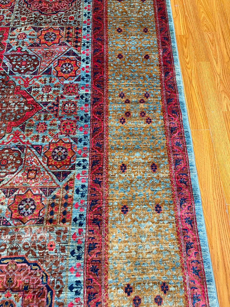 Pink 8x10 Ft Hand Knotted Mamluk Rug - Tribal Design Rug - Handmade Afghan Rug - Home Decor Rugs - Bedroom Rug - Living Room, Office Rug-San Francisco Rugs--San Francisco Rugs
