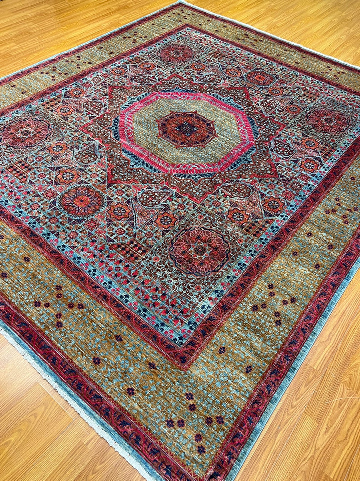 Pink 8x10 Ft Hand Knotted Mamluk Rug - Tribal Design Rug - Handmade Afghan Rug - Home Decor Rugs - Bedroom Rug - Living Room, Office Rug-San Francisco Rugs--San Francisco Rugs