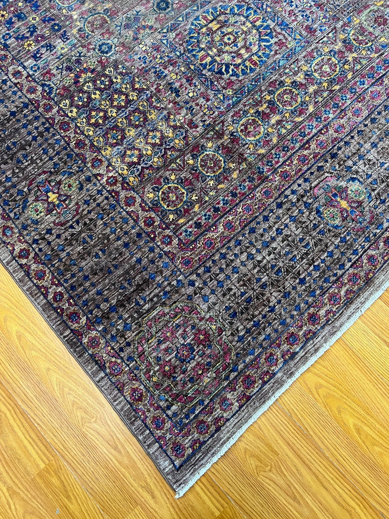 Tribal 8x10 Ft Hand Knotted Mamluk Rug - Purple Medallion Rug - 8x10 Dining Room Rug - Living Room Rug - Bedroom Rug - Home Decor Rugs-San Francisco Rugs--San Francisco Rugs