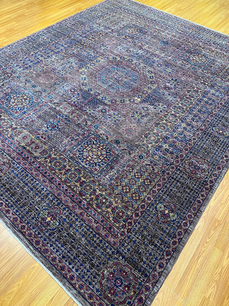 Tribal 8x10 Ft Hand Knotted Mamluk Rug - Purple Medallion Rug - 8x10 Dining Room Rug - Living Room Rug - Bedroom Rug - Home Decor Rugs-San Francisco Rugs--San Francisco Rugs