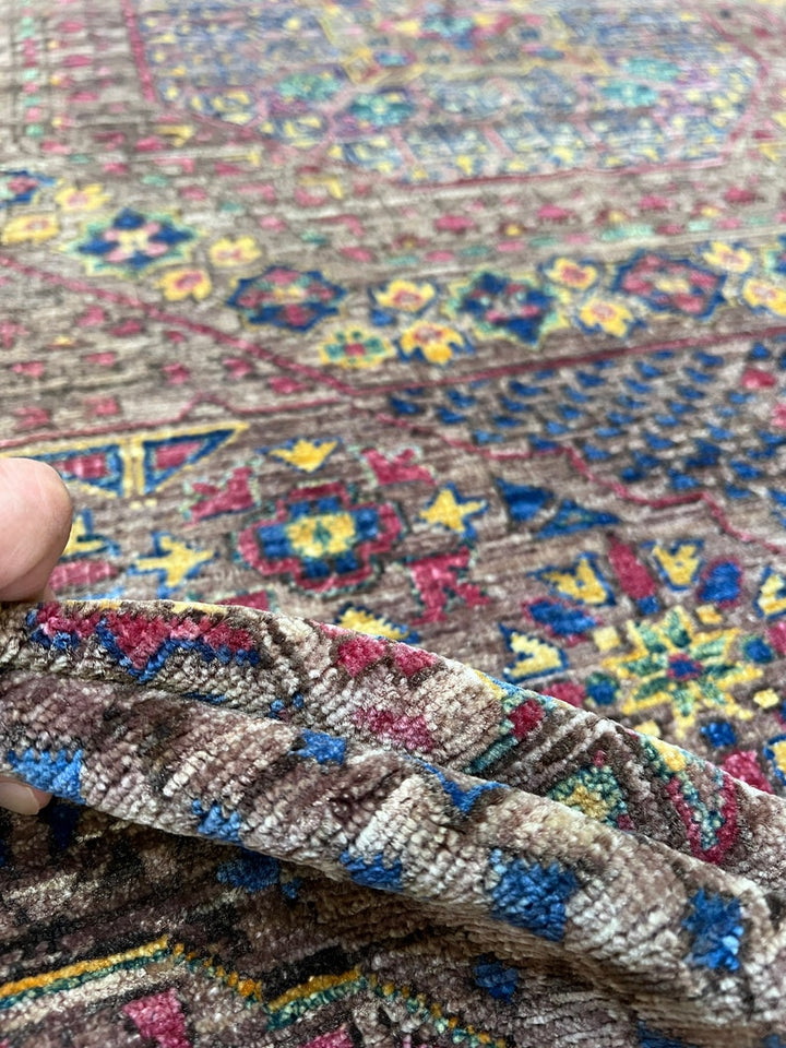 Tribal 8x10 Ft Hand Knotted Mamluk Rug - Purple Medallion Rug - 8x10 Dining Room Rug - Living Room Rug - Bedroom Rug - Home Decor Rugs-San Francisco Rugs--San Francisco Rugs