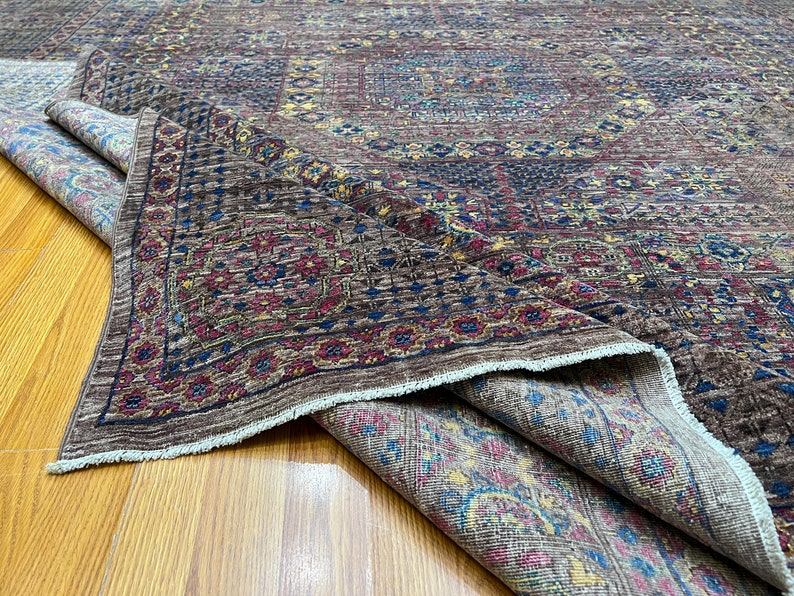 Tribal 8x10 Ft Hand Knotted Mamluk Rug - Purple Medallion Rug - 8x10 Dining Room Rug - Living Room Rug - Bedroom Rug - Home Decor Rugs-San Francisco Rugs--San Francisco Rugs