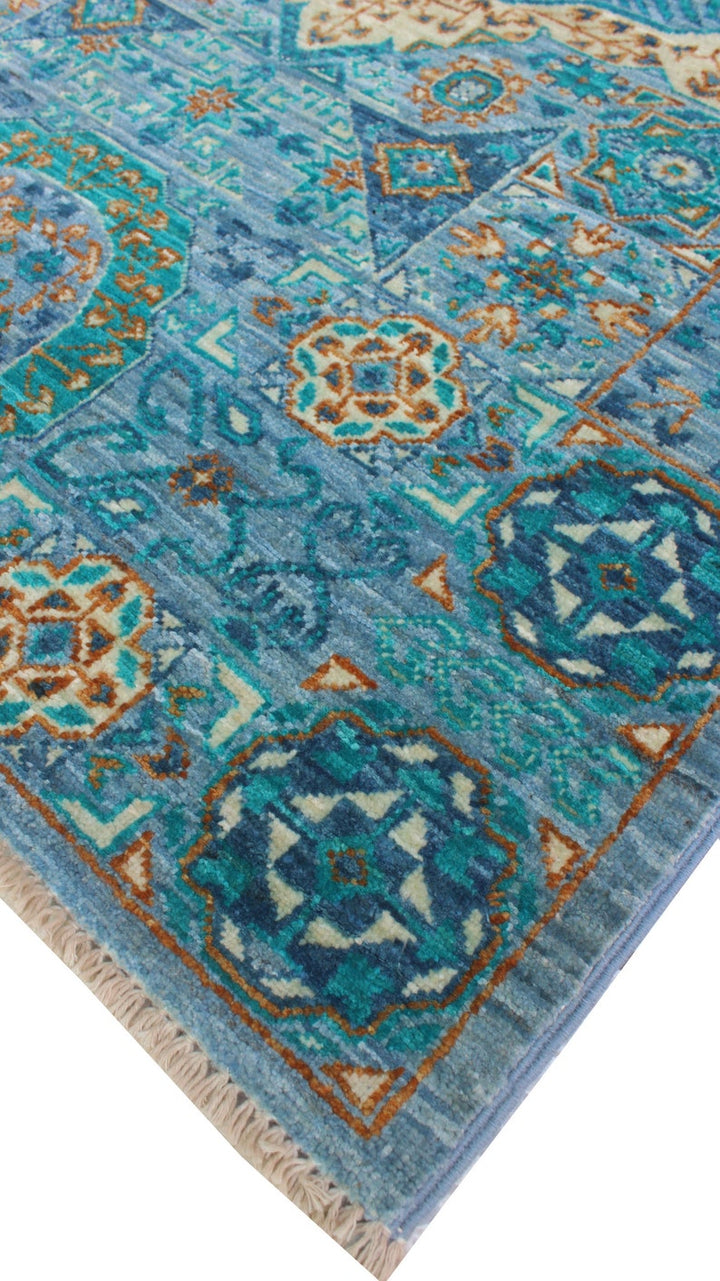 Geometric 3x10 Ft Hand Knotted Runner Rug - Mamluk Runner Rug - Tribal Hallway Runner Rug - Entryway Runner Rug - Home Decor Rugs-San Francisco Rugs--San Francisco Rugs