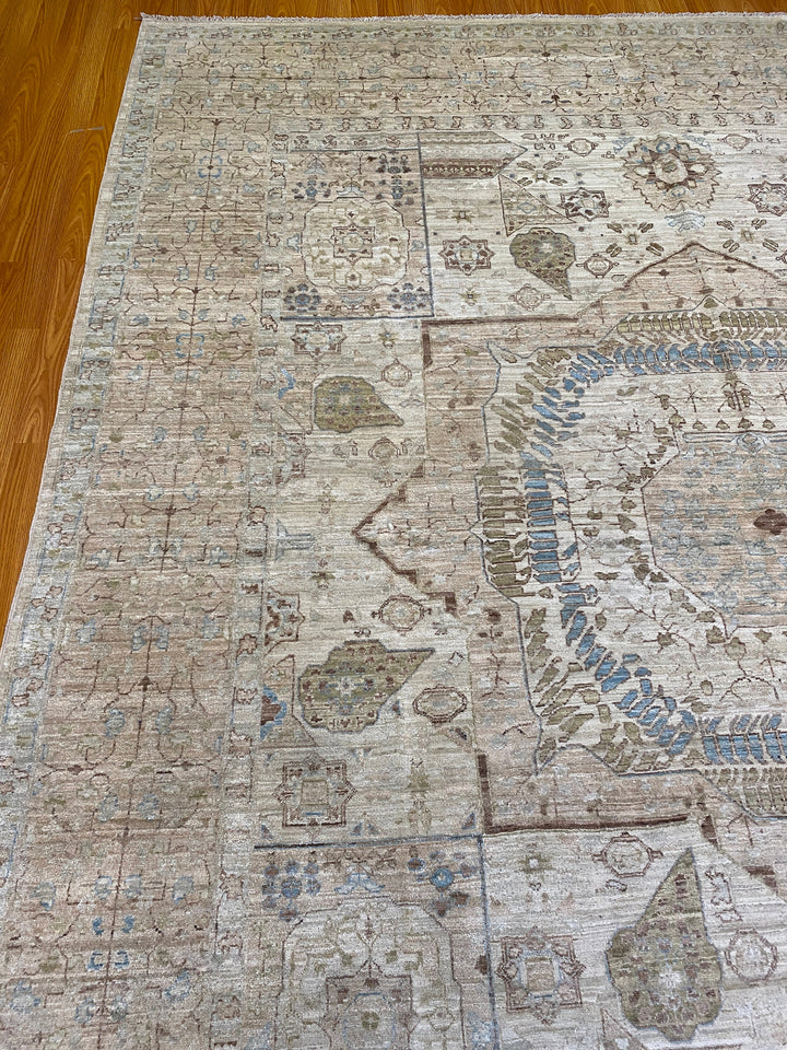 8X10 BEIGE TURKISH MAMLUK HAND KNOTTED RUG-San Francisco Rugs--San Francisco Rugs