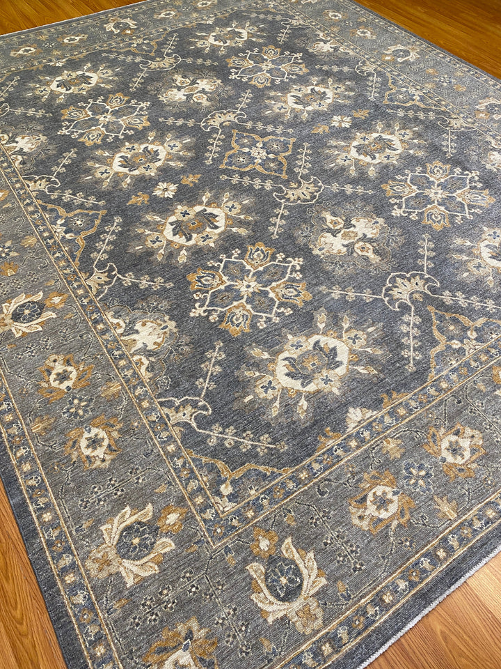 8X10 GRAY OUSHAK HAND KNOTTED AFGHAN RUG-San Francisco Rugs--San Francisco Rugs