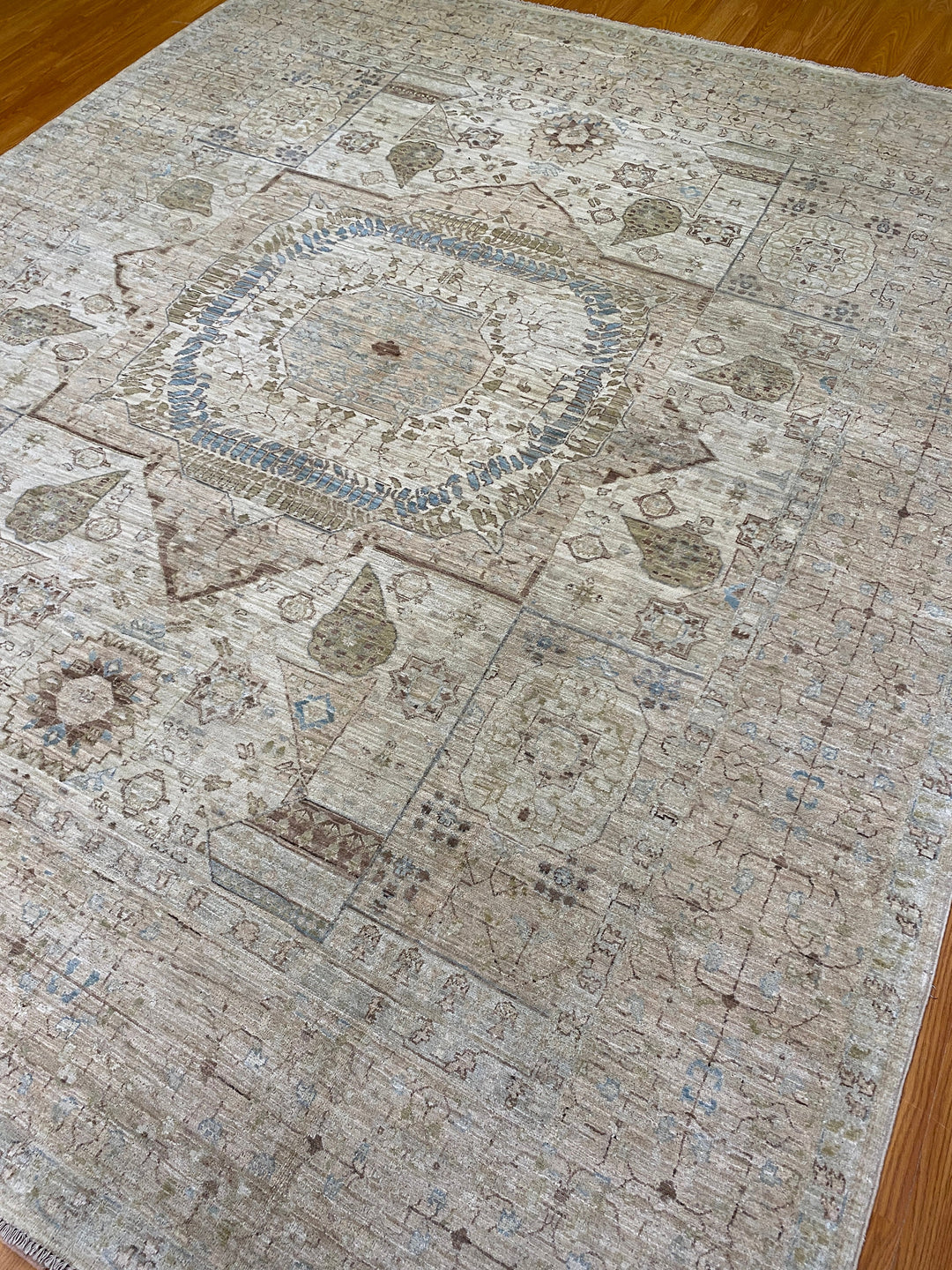 8X10 BEIGE TURKISH MAMLUK HAND KNOTTED RUG-San Francisco Rugs--San Francisco Rugs