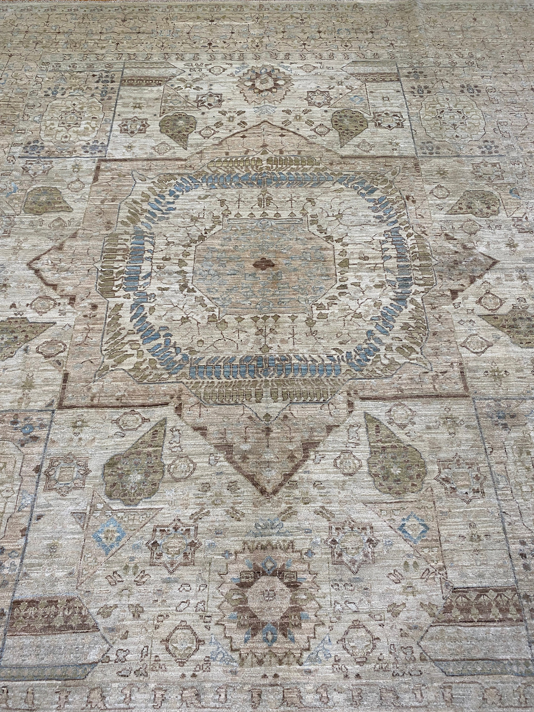 8X10 BEIGE TURKISH MAMLUK HAND KNOTTED RUG-San Francisco Rugs--San Francisco Rugs