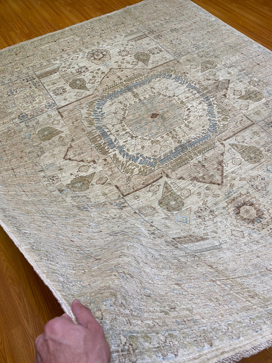 8X10 BEIGE TURKISH MAMLUK HAND KNOTTED RUG-San Francisco Rugs--San Francisco Rugs
