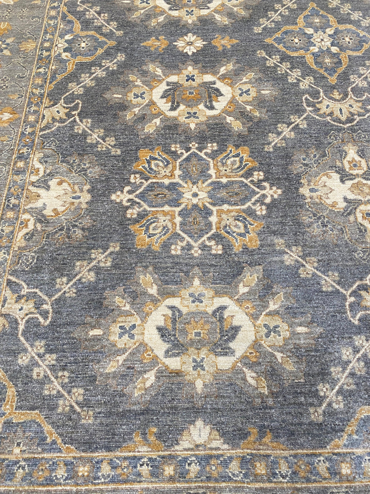 8X10 GRAY OUSHAK HAND KNOTTED AFGHAN RUG-San Francisco Rugs--San Francisco Rugs