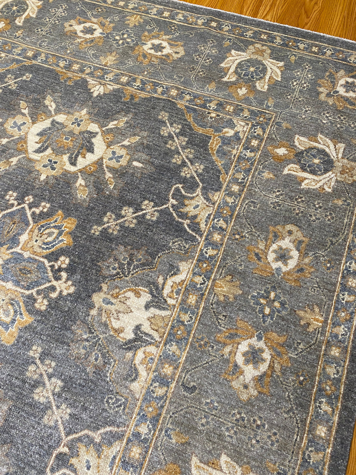 8X10 GRAY OUSHAK HAND KNOTTED AFGHAN RUG-San Francisco Rugs--San Francisco Rugs