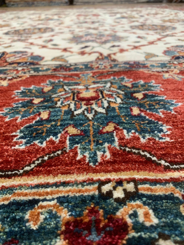 8X10 BEIGE MAHAL DESIGN HAND KNOTTED FGHAN RUG-San Francisco Rugs--San Francisco Rugs