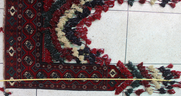Vintage Wall Hanging Rug - 4.2x4.6 ft Handmade Rug - Hand knotted Wool, Wall Decoration Rug - Hanging Rug For Entry Door-San Francisco Rugs--San Francisco Rugs