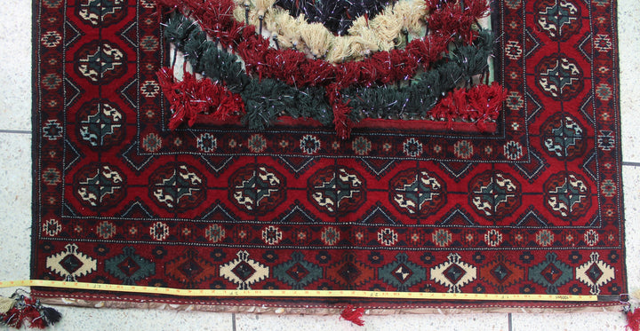 Vintage Wall Hanging Rug - 4.2x4.6 ft Handmade Rug - Hand knotted Wool, Wall Decoration Rug - Hanging Rug For Entry Door-San Francisco Rugs--San Francisco Rugs