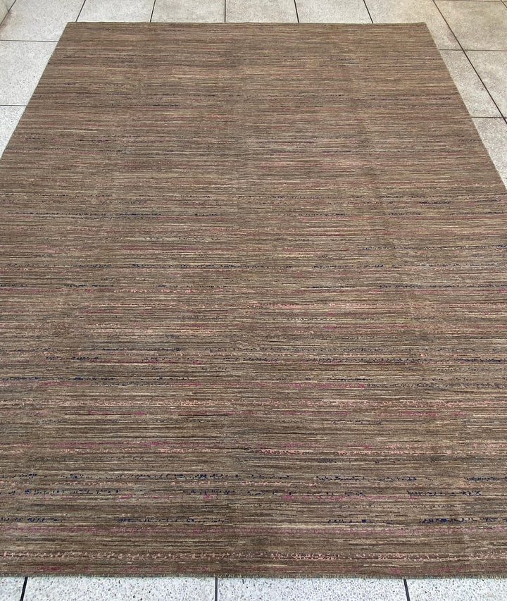 10x14 NATURAL BROWN MODERN HAND KNOTTED RUG-San Francisco Rugs--San Francisco Rugs