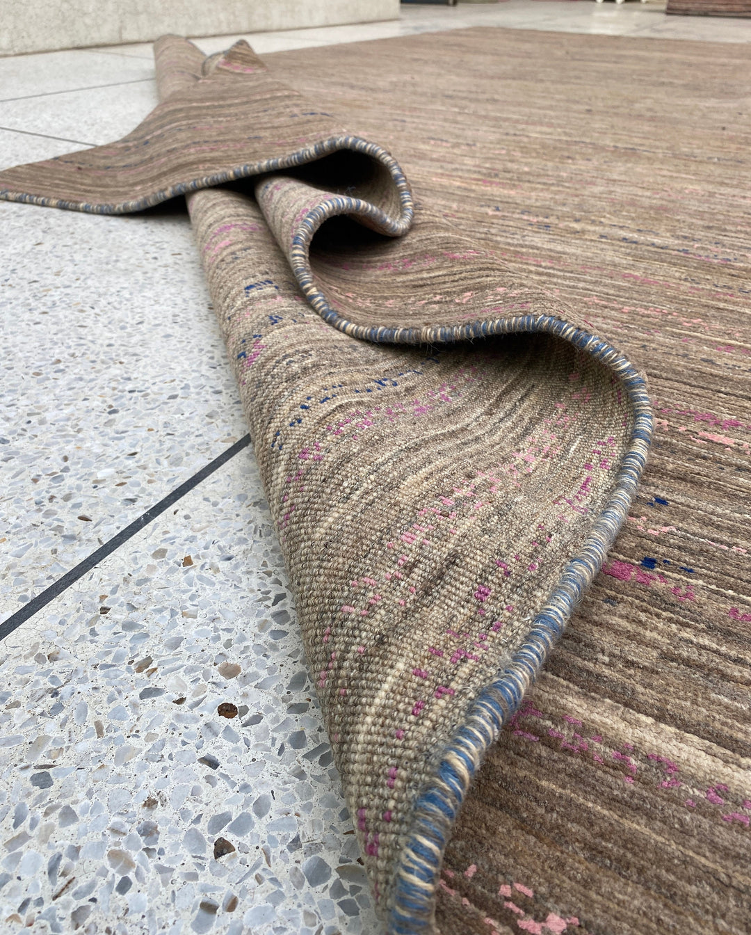 10x14 NATURAL BROWN MODERN HAND KNOTTED RUG-San Francisco Rugs--San Francisco Rugs