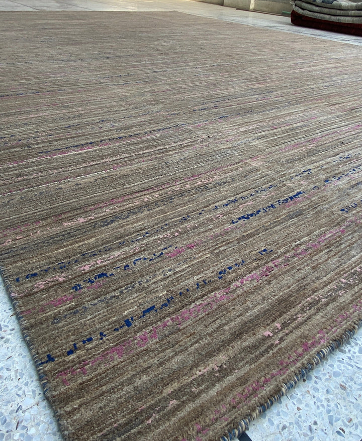 10x14 NATURAL BROWN MODERN HAND KNOTTED RUG-San Francisco Rugs--San Francisco Rugs