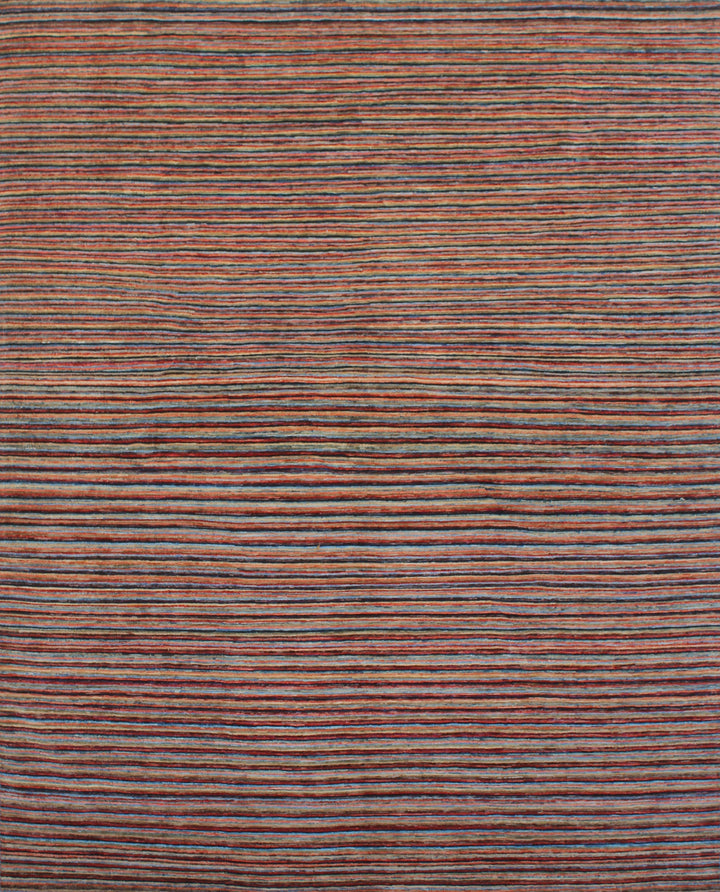 8X10 MULTICOLOR STRIPED HAND KNOTTED RUG-San Francisco Rugs--San Francisco Rugs