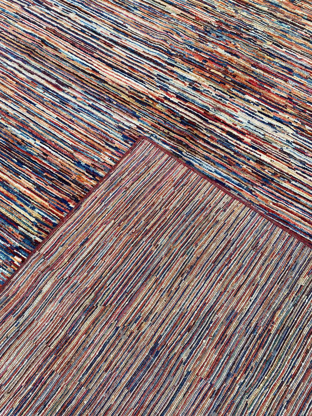 9X12 RED MULTICOLOR MODERN HAND KNOTTED RUG-San Francisco Rugs--San Francisco Rugs