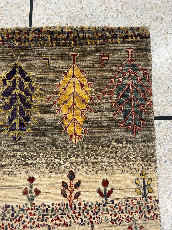 Fine Quality 2x3 Ft Afghan Gabbeh Rug - Hand Knotted Wool Rug - Soft Wool Rug - Door Mat Rug - Small Kitchen Rug - Entryway Rug-San Francisco Rugs--San Francisco Rugs