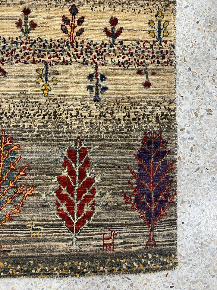 Fine Quality 2x3 Ft Afghan Gabbeh Rug - Hand Knotted Wool Rug - Soft Wool Rug - Door Mat Rug - Small Kitchen Rug - Entryway Rug-San Francisco Rugs--San Francisco Rugs