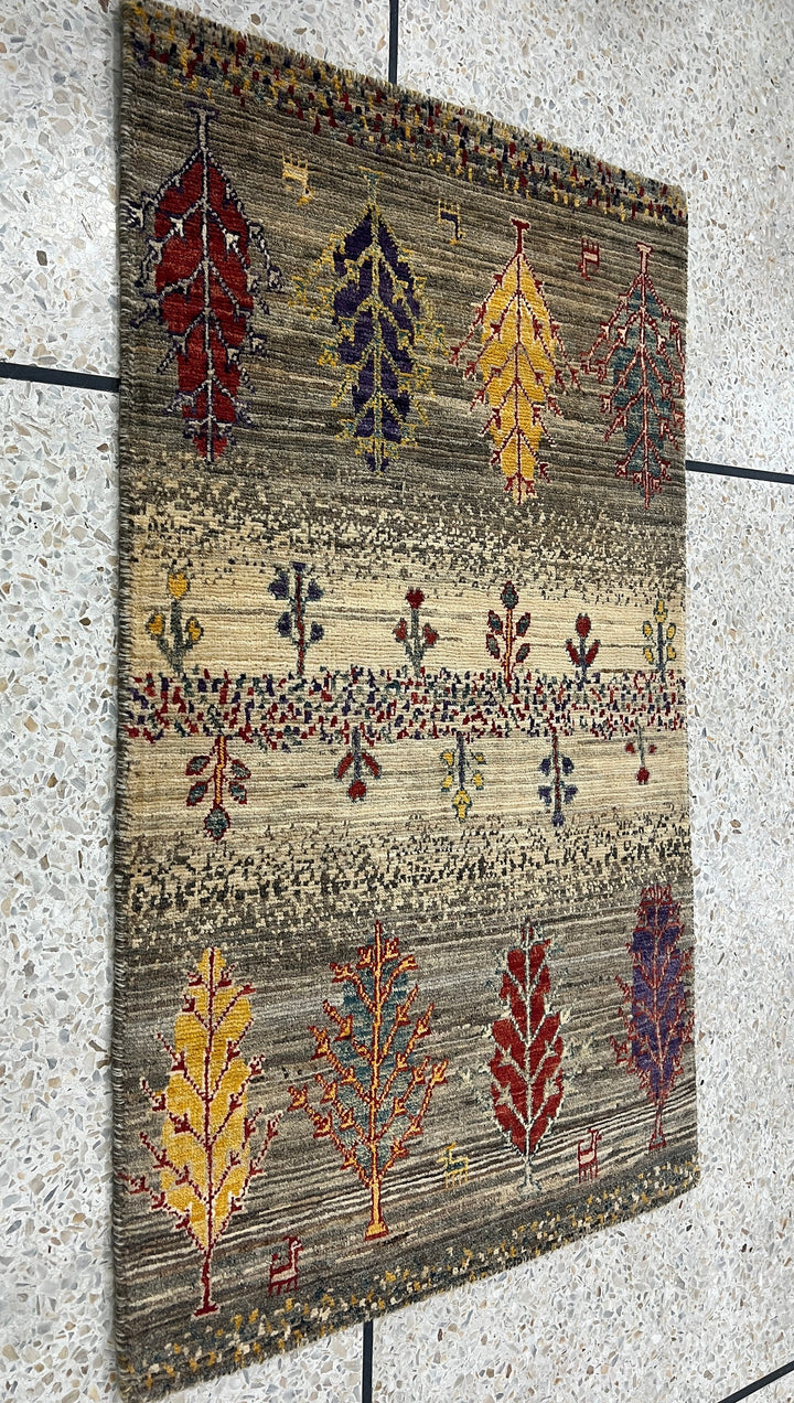 Fine Quality 2x3 Ft Afghan Gabbeh Rug - Hand Knotted Wool Rug - Soft Wool Rug - Door Mat Rug - Small Kitchen Rug - Entryway Rug-San Francisco Rugs--San Francisco Rugs