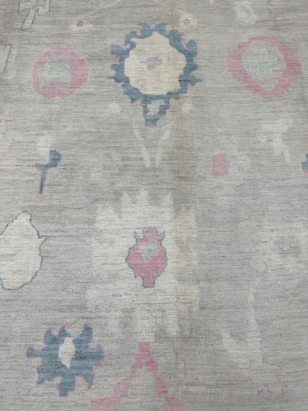 10x14 MUTED BEIGE HAND KNOTTED TURKISH OUSHAK RUG-San Francisco Rugs--San Francisco Rugs