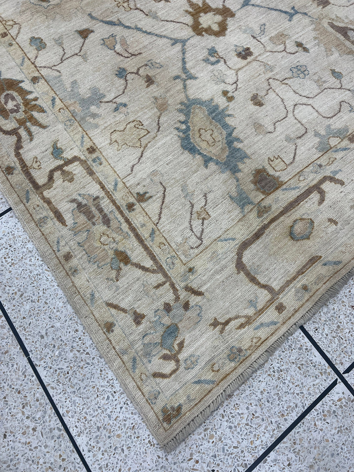 Brown 6x9 Ft Hand Knotted Turkish Oushak Rug - Exquisite Afghan Rug - Soft Wool Rug - Living Room Rug - Bedroom Rug - Kids Room, Office Rug-San Francisco Rugs--San Francisco Rugs