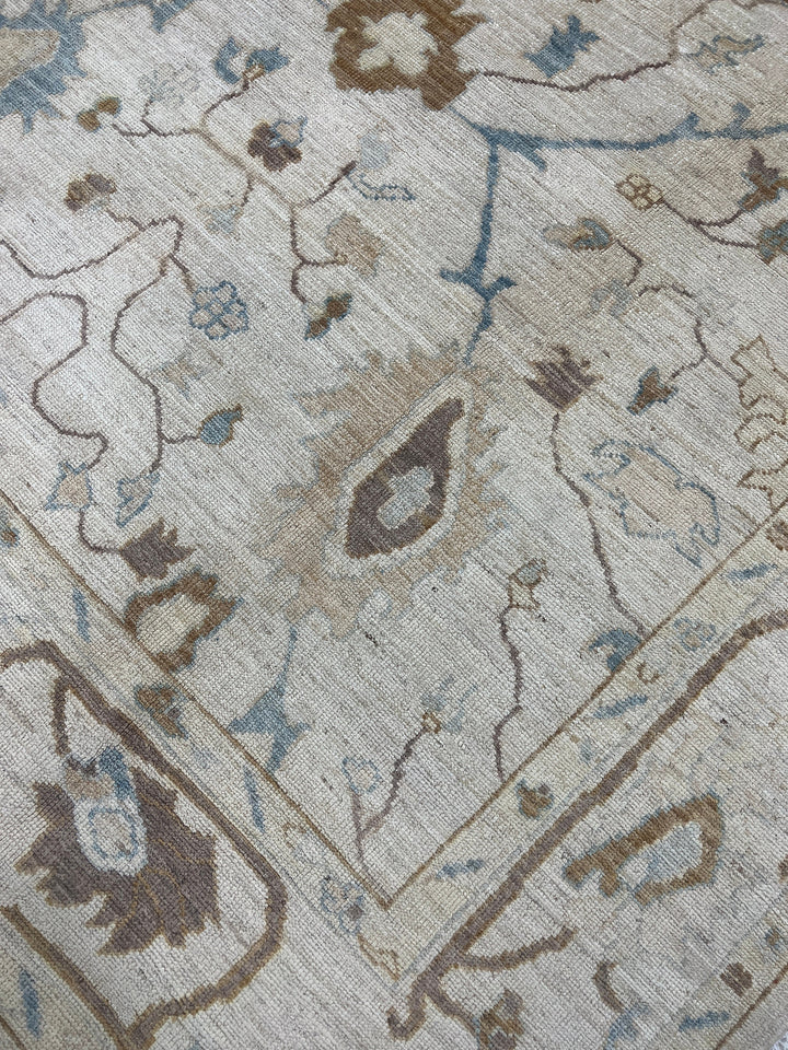 Brown 6x9 Ft Hand Knotted Turkish Oushak Rug - Exquisite Afghan Rug - Soft Wool Rug - Living Room Rug - Bedroom Rug - Kids Room, Office Rug-San Francisco Rugs--San Francisco Rugs