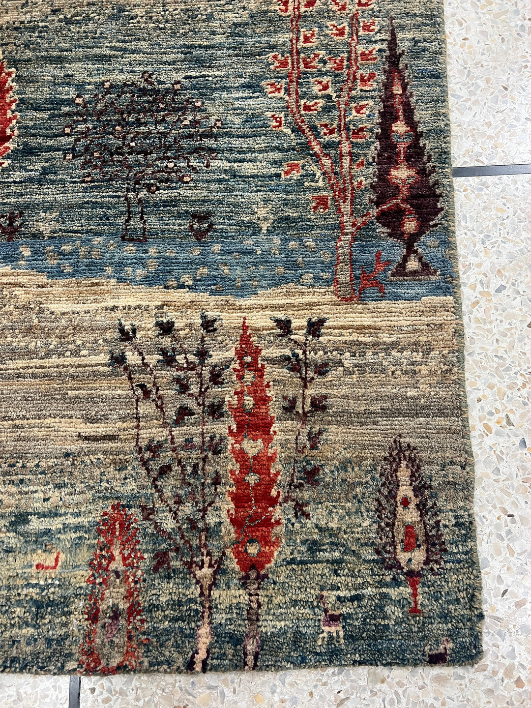 Multicolor 2x3 Ft Hand knotted Luri Gabbeh Rug - Soft Wool, Afghan Rug - Cypress Tree Rug - Small Rug For Kitchen, Bathroom - Entryway Rug-San Francisco Rugs--San Francisco Rugs