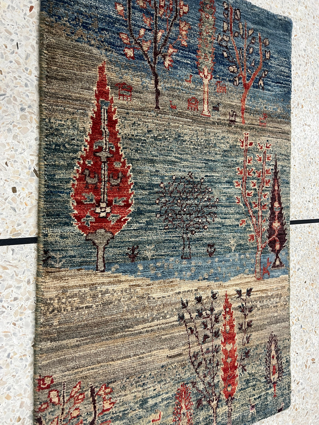 Multicolor 2x3 Ft Hand knotted Luri Gabbeh Rug - Soft Wool, Afghan Rug - Cypress Tree Rug - Small Rug For Kitchen, Bathroom - Entryway Rug-San Francisco Rugs--San Francisco Rugs