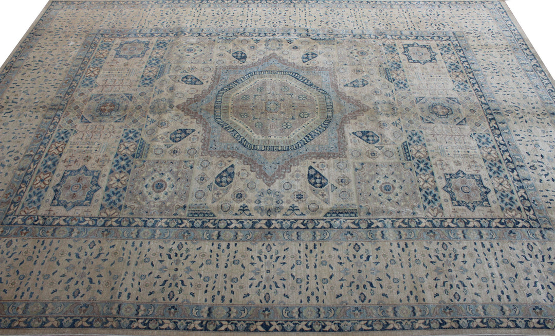 10x14 Ft BEIGE TURKISH MAMLUK HAND KNOTTED RUG-San Francisco Rugs--San Francisco Rugs