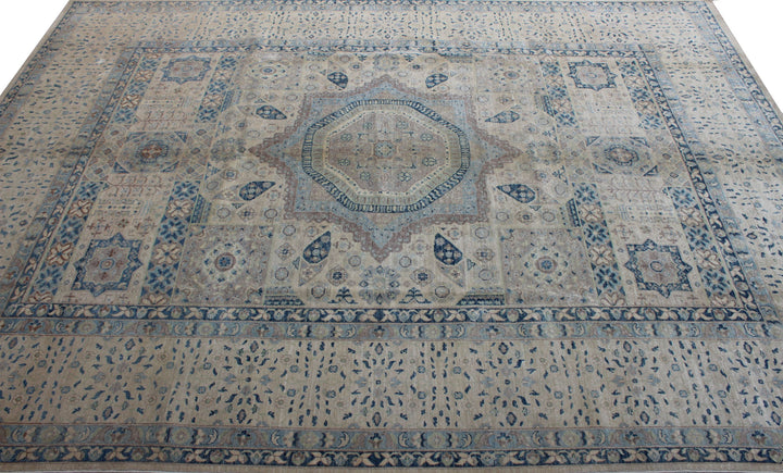 10x14 Ft BEIGE TURKISH MAMLUK HAND KNOTTED RUG-San Francisco Rugs--San Francisco Rugs