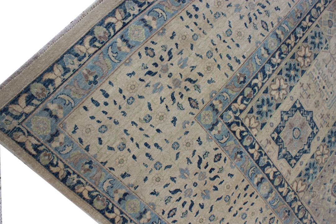 10x14 Ft BEIGE TURKISH MAMLUK HAND KNOTTED RUG-San Francisco Rugs--San Francisco Rugs