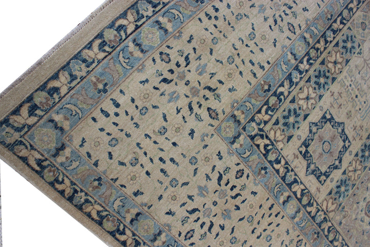 10x14 Ft BEIGE TURKISH MAMLUK HAND KNOTTED RUG-San Francisco Rugs--San Francisco Rugs