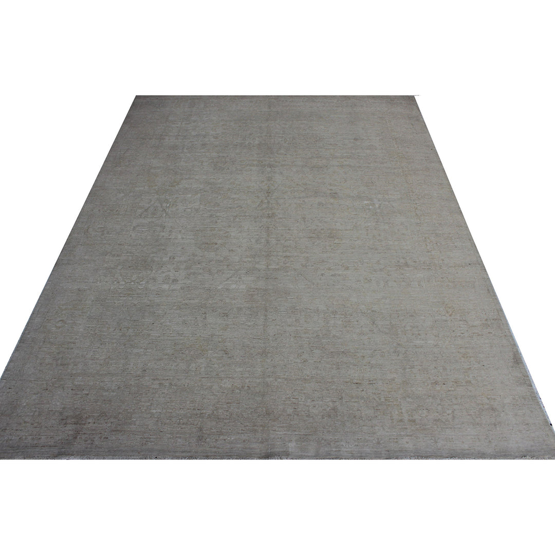 8X10 ABSTRACT MUTED BEIGE HIGH QUALITY HAND KNOTTED AFGHAN RUG-San Francisco Rugs--San Francisco Rugs