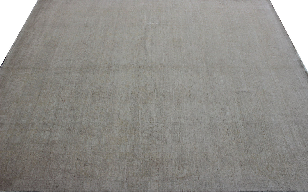 8X10 ABSTRACT MUTED BEIGE HIGH QUALITY HAND KNOTTED AFGHAN RUG-San Francisco Rugs--San Francisco Rugs