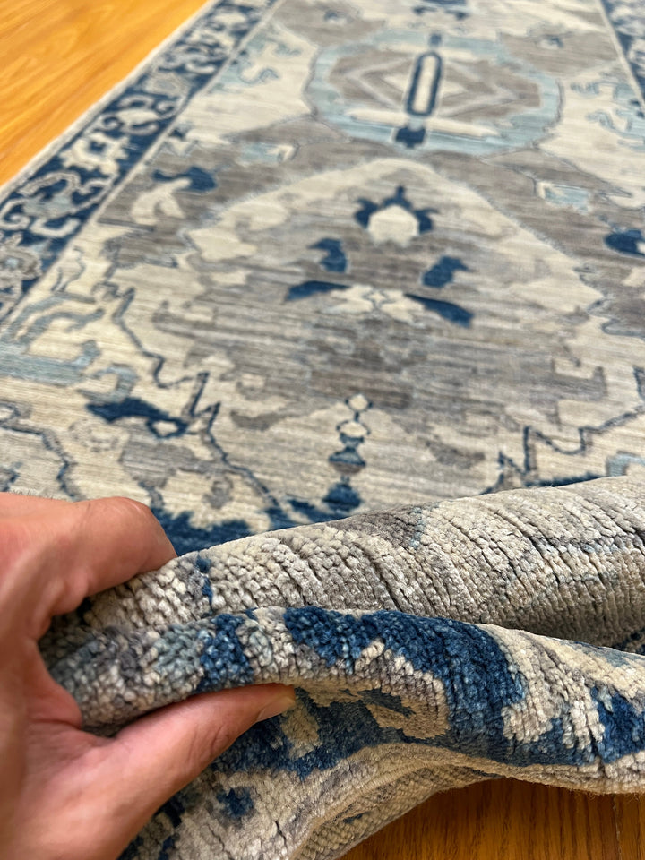 3x8 Ft Hand Knotted Runner Rug - Exquisite Runner Rug - Blue Afghan Rug - Hallway Runner Rug - Entryway Rug - Kitchen Rug - Home Decor Rugs-San Francisco Rugs--San Francisco Rugs